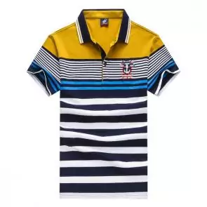 shark hommes t-shirt polo shirt summer lapel stripe united kingdom national flag yellow